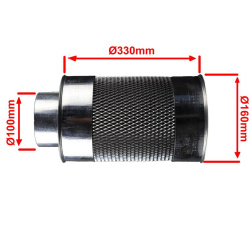 Ø100mm Filtre à charbon pliable de haute qualité pour growbox