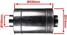 Ø200мм разборной, качественный угольный фильтр для гроубокса 